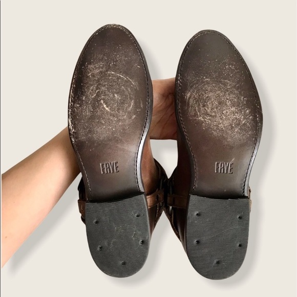 Frye Wyatt Harness Cognac Leather Cowboy ShortBoot